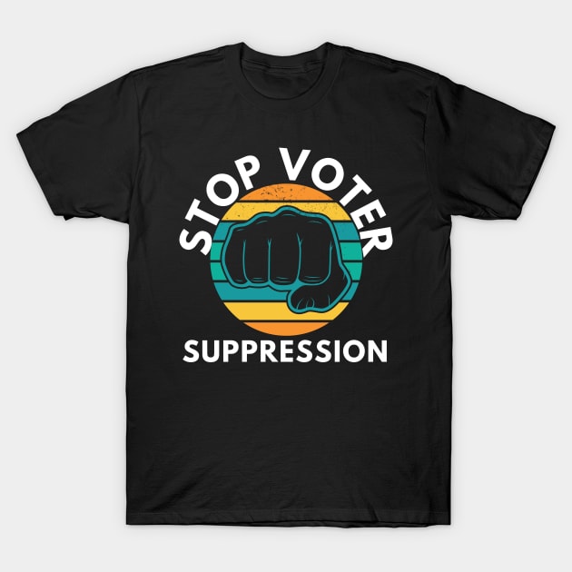 Black Voters Matter Georgia Voting Stop Voter T-Shirt by Shadowbyte91